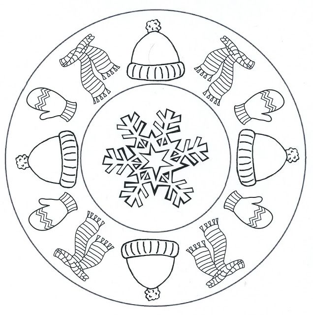 Winter mandala coloring pages for kids crafts and worksheets for preschooltoddler and kindergarten