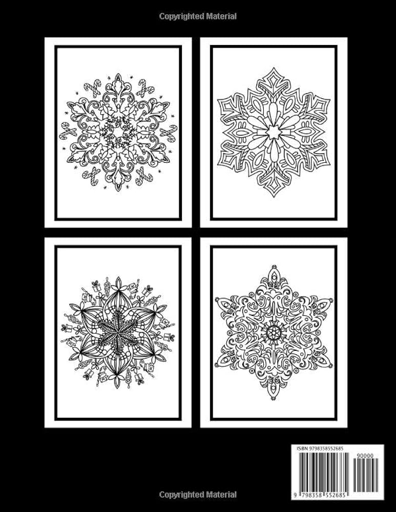 Winter mandala coloring book adult coloring book for stress relief relaxation and fun villar madison books