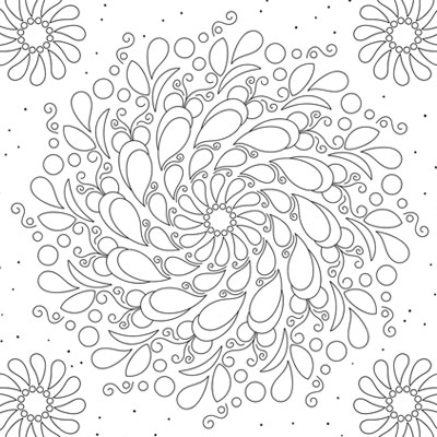 Swirly mandala coloring page c