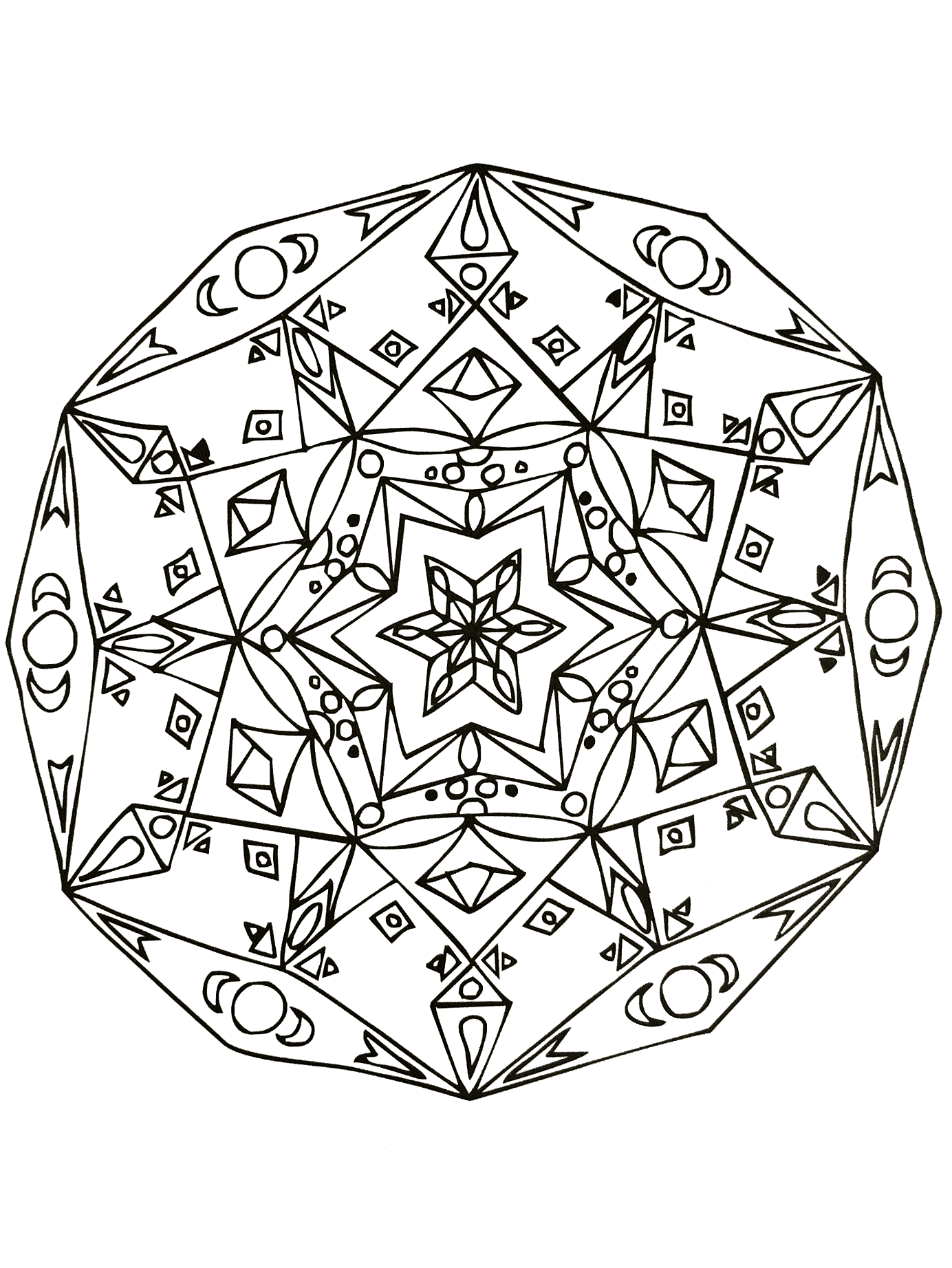 Cool mandala with stars