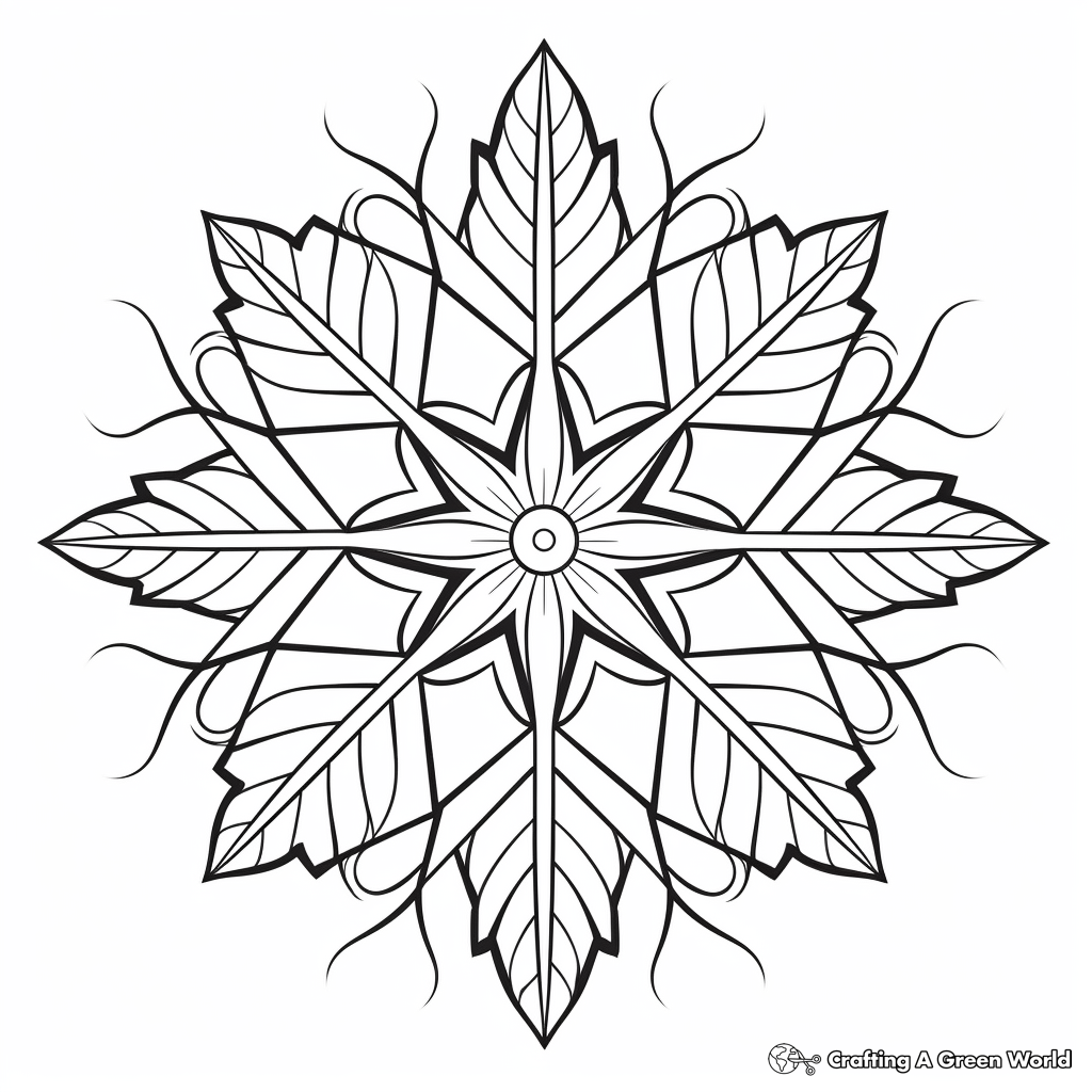 Winter mandala coloring pages