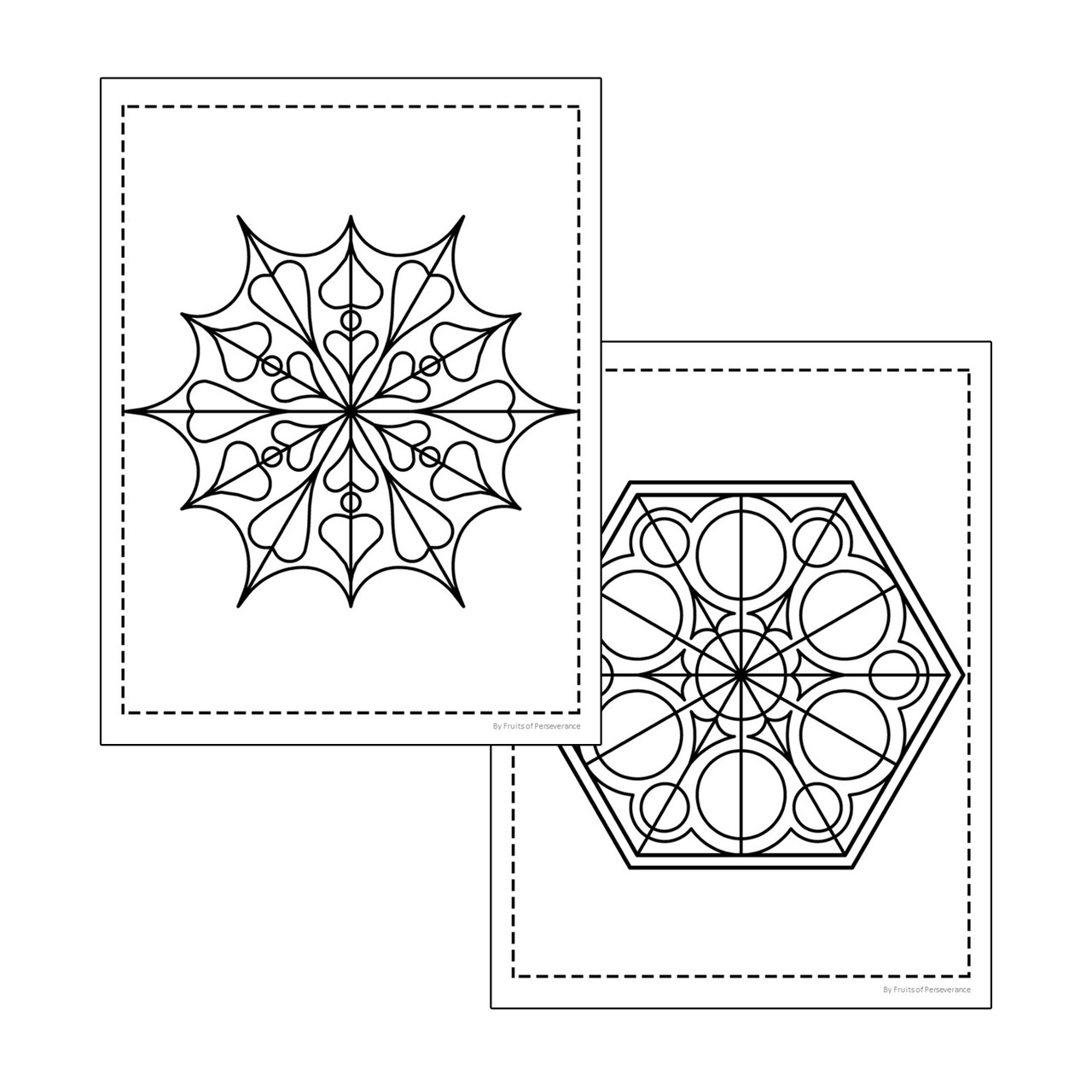 Winter snowflakes mandala coloring pages fun middle school activity