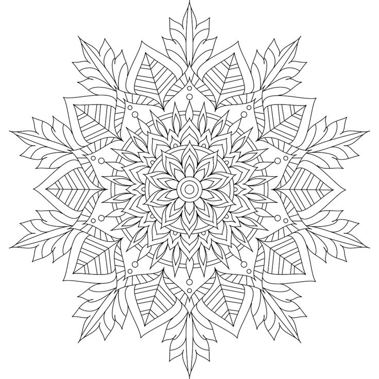 This is winter soul one of over printable mandalas for you to color httpsmondaymanâ mandala coloring pages snowflake coloring pages mandala coloring