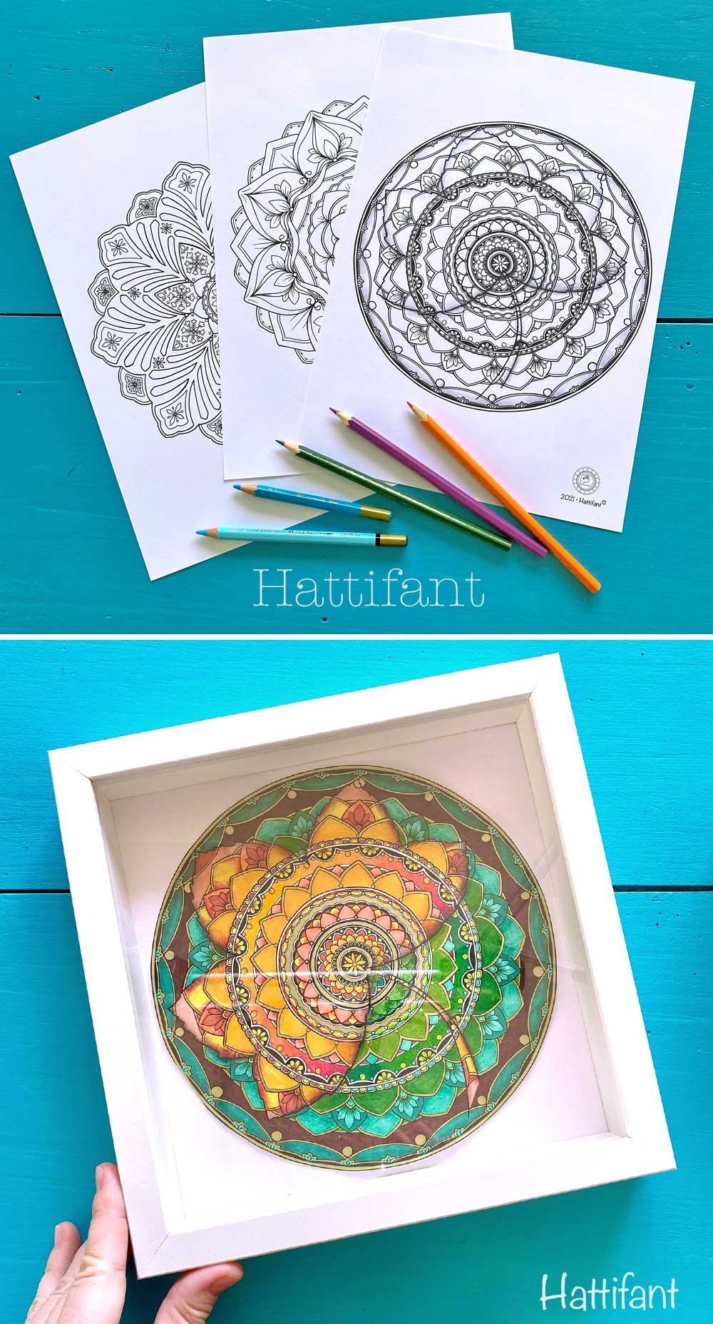 Autumn winter mandala coloring pages