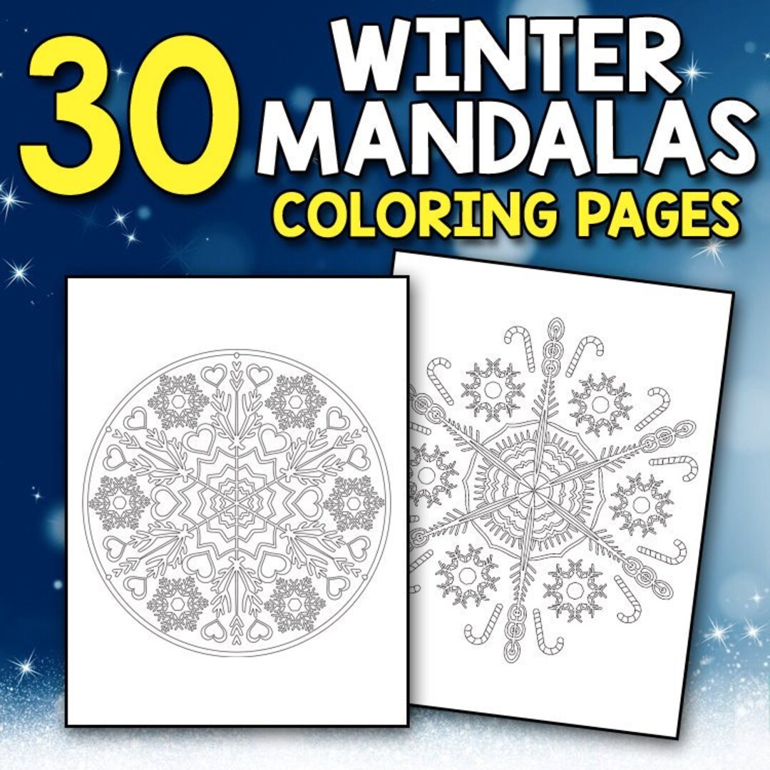 Best value winter mandalas coloring pages winter mandalas adult coloring book stress less coloring book for the holiday season