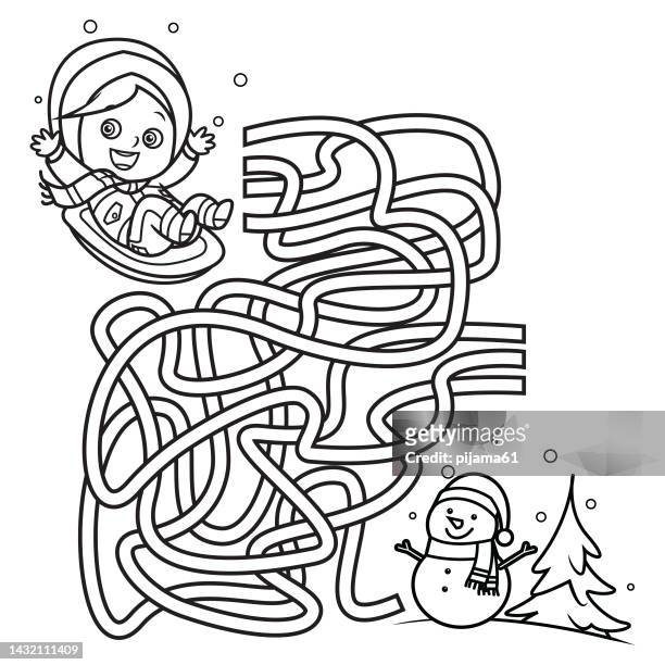 Winter coloring pages stock photos high