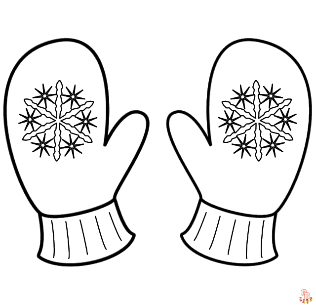 Printable mitten coloring pages free for kids and adults