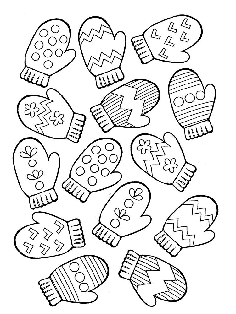 Mittens coloring pages