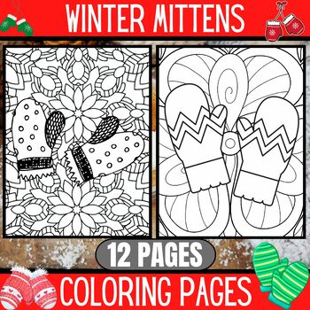 Winter mittens coloring pages mindfulness winter mittens coloring sheets