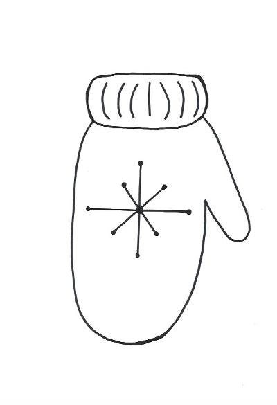 Winter mitten template