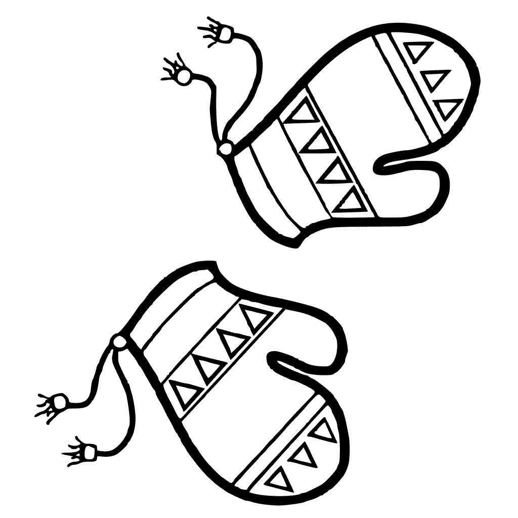 Mittens coloring pages