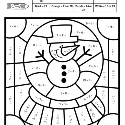 Winter coloring sheets