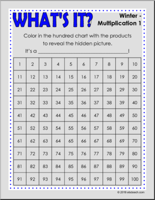 Winter themed multiplication game