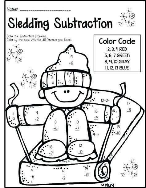 Nd grade math color by number math pages math coloring worksheets second grade math
