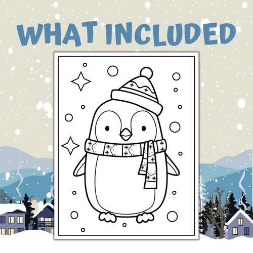 Winter penguin coloring pages winter penguin coloring sheets