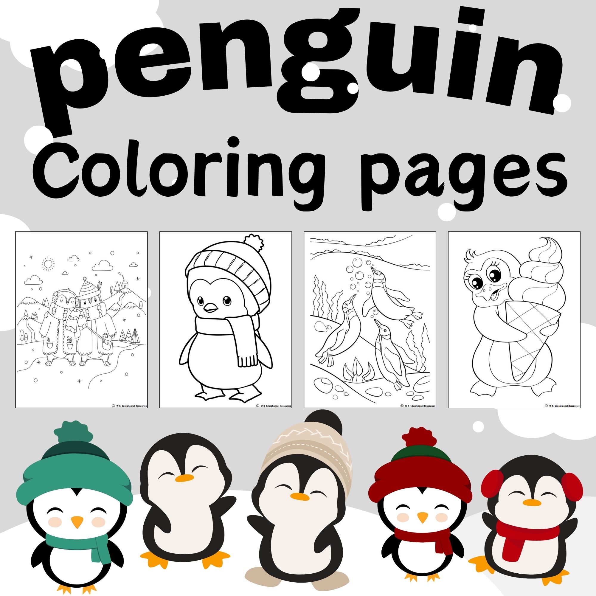 Penguin coloring pages fun winter animals activities winter coloring sheets made by teachers