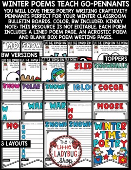December january winter poetry writing bulletin board acrostic poem