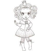 Winter princess coloring pages