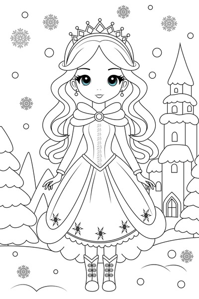 Thousand cartoon winter princess royalty