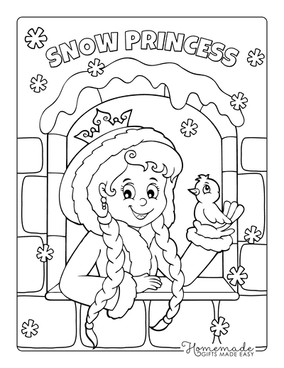 Free princess coloring pages for kids
