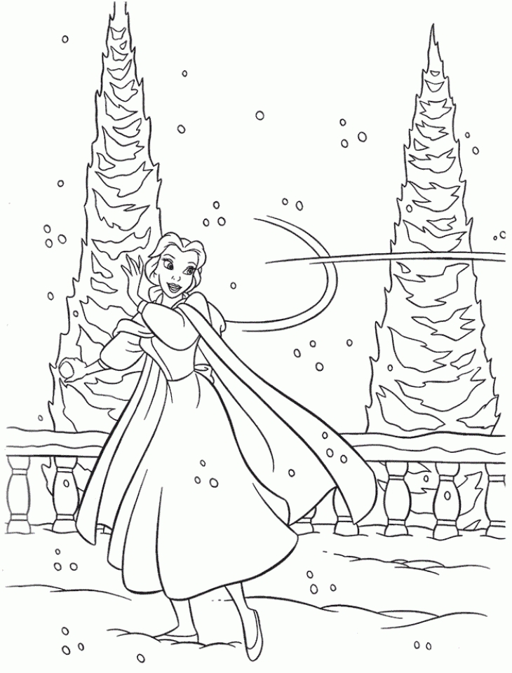 Get this belle disney princess coloring pages printable