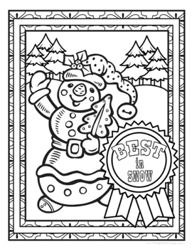 Winter coloring pages by the brighter rewriter tpt