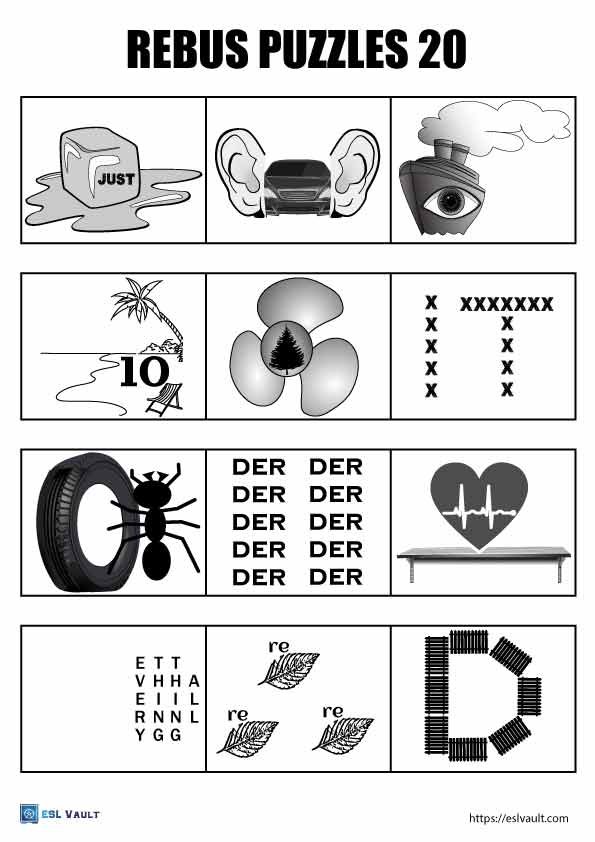Free printable rebus puzzles with answers