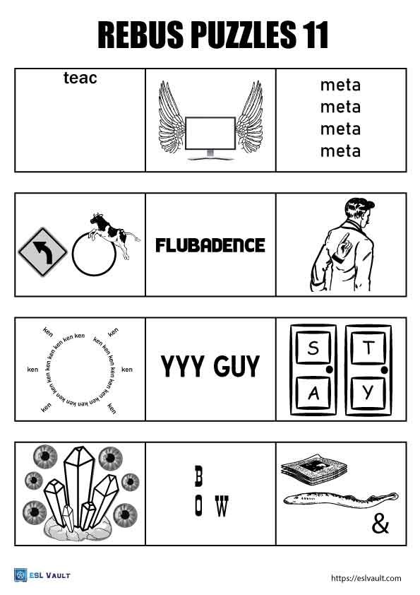Free printable rebus puzzles with answers