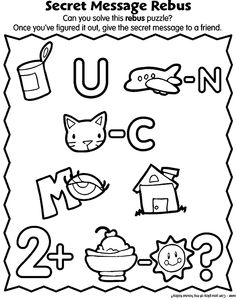 School ideas rebus puzzles brain teasers free coloring pages