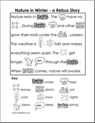 Rebus worksheets for students pictorial puzzles