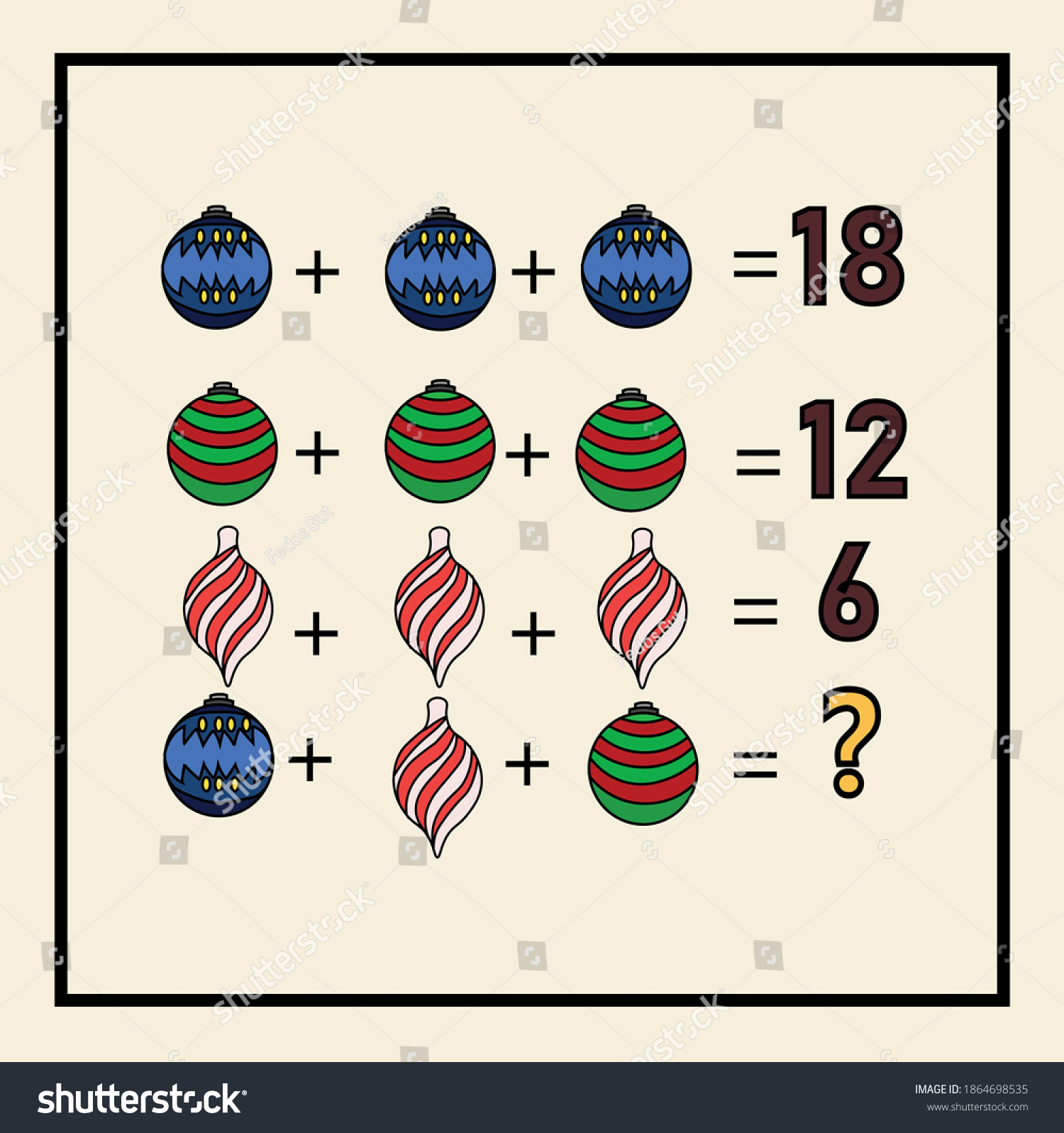 Christmas riddle mathematical puzzles rebus children stock vector royalty free