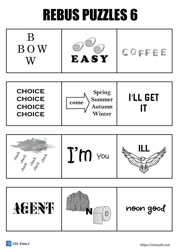 Free printable rebus puzzles with answers