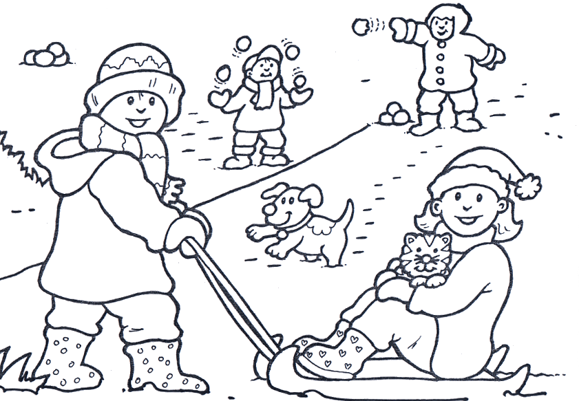 Free printable winter coloring pages for kids