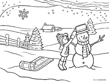 Winter coloring page