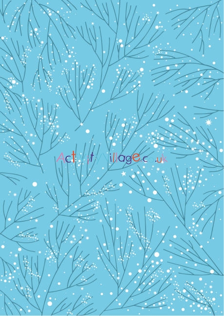 Winter branches scrapbook paper