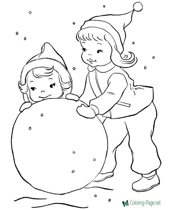 Winter coloring pages