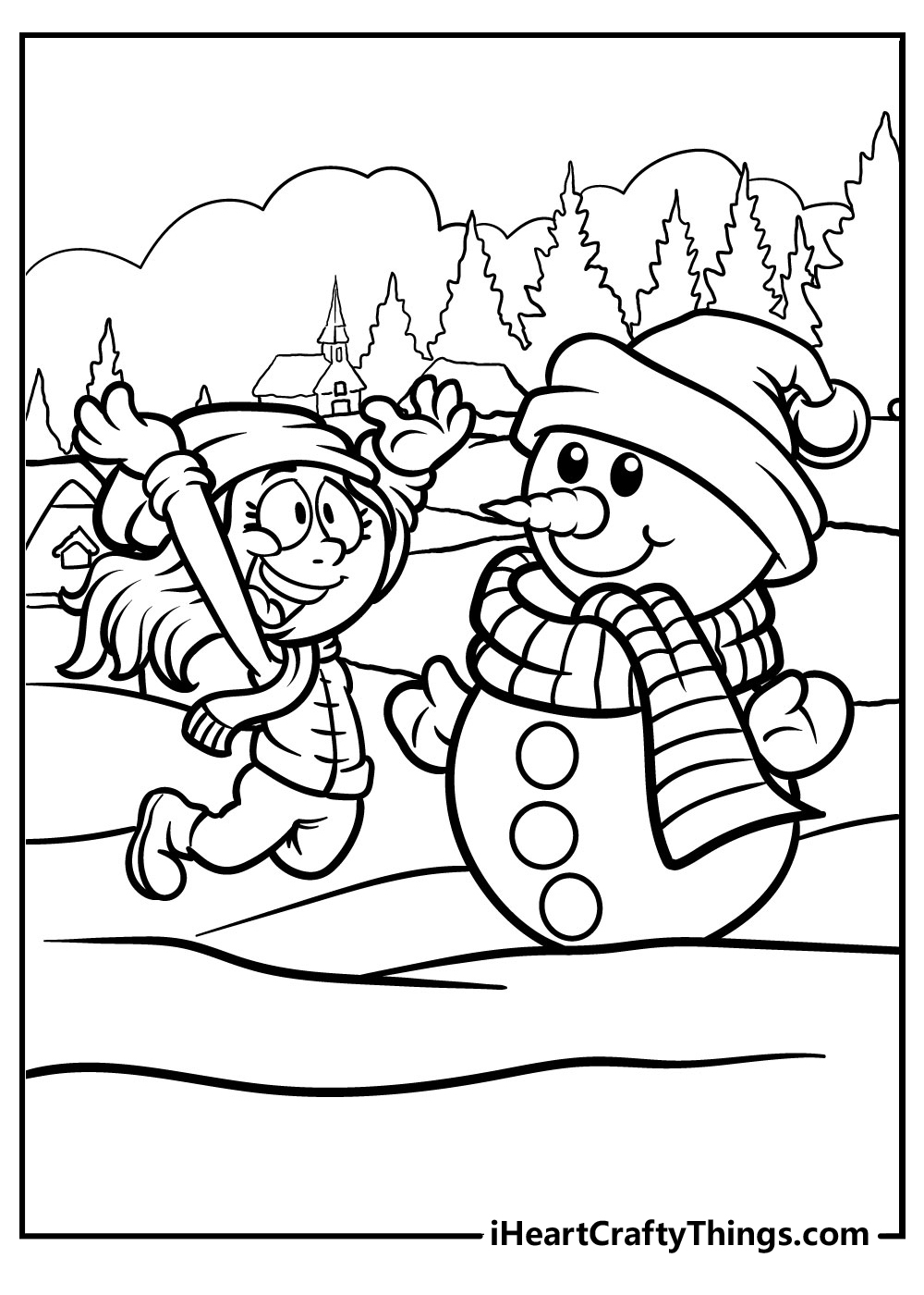 Snowman coloring pages free printables