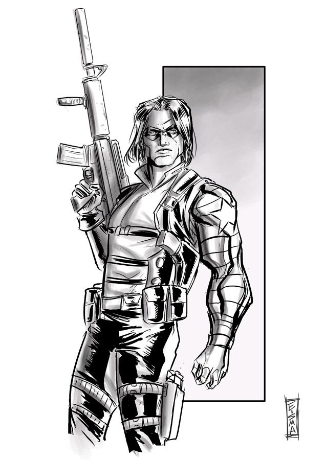 The winter soldier by supajoe on deviantart winter soldier soldier drawing bucky barnes winter soldier