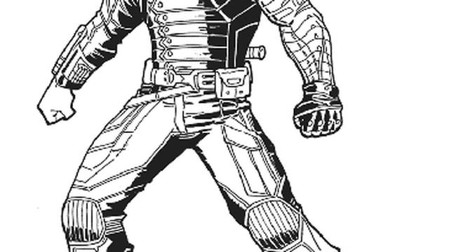 Marvel winter soldier coloring page