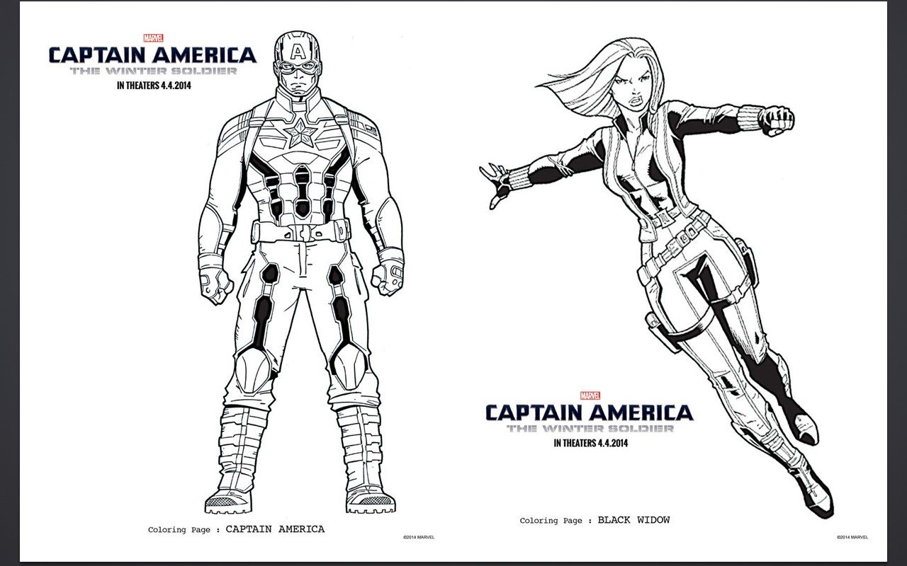 Free captain america coloring pages captainamerica