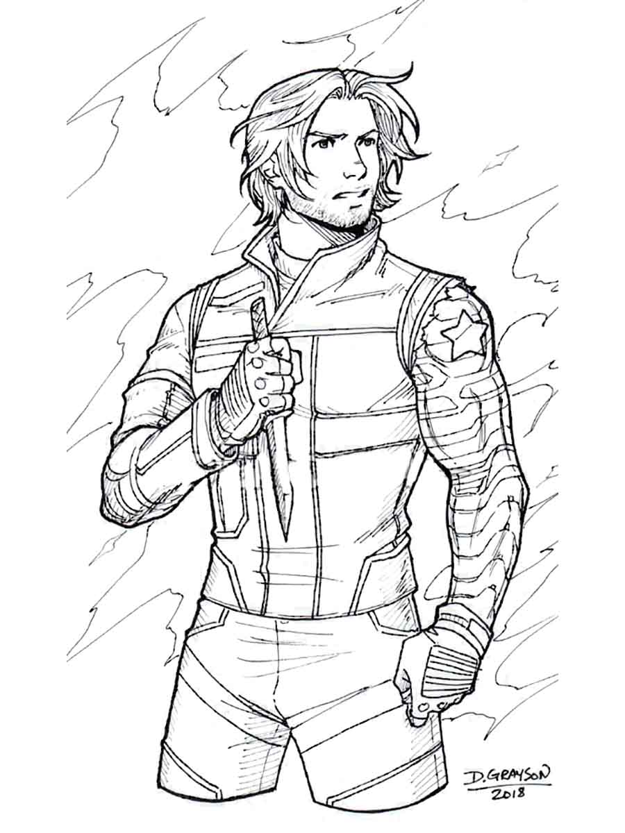 The winter soldier coloring pages
