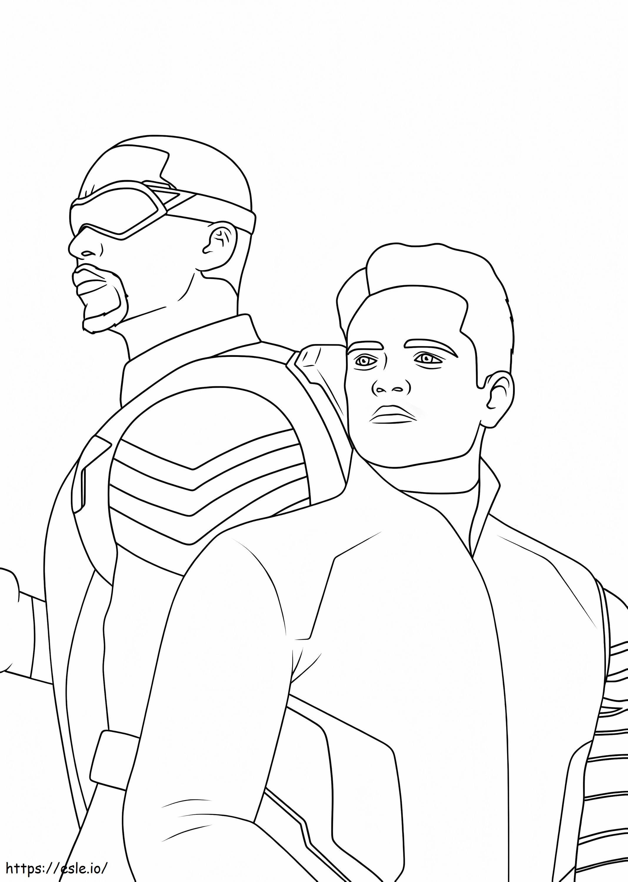 The falcon and the winter soldier coloring page