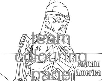 Bucky barnes marvel the falcon and the winter soldier colouring coloring page mcu