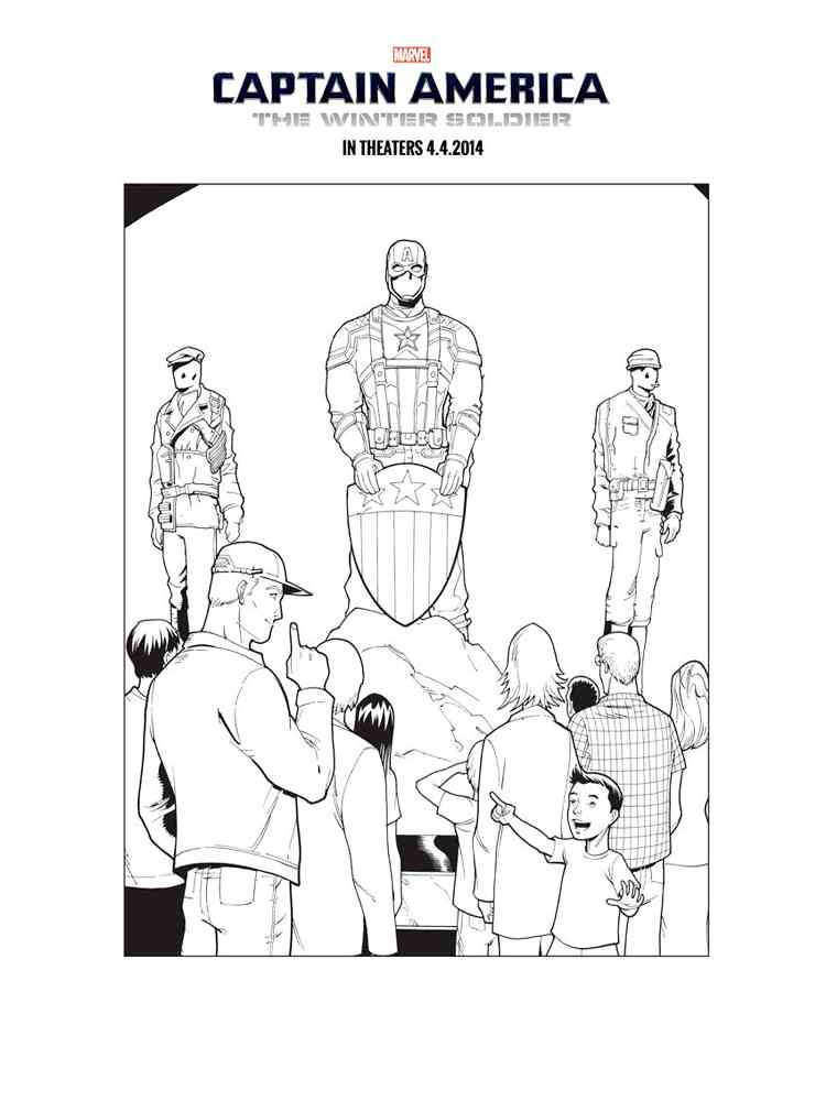 Winter soldier coloring pages
