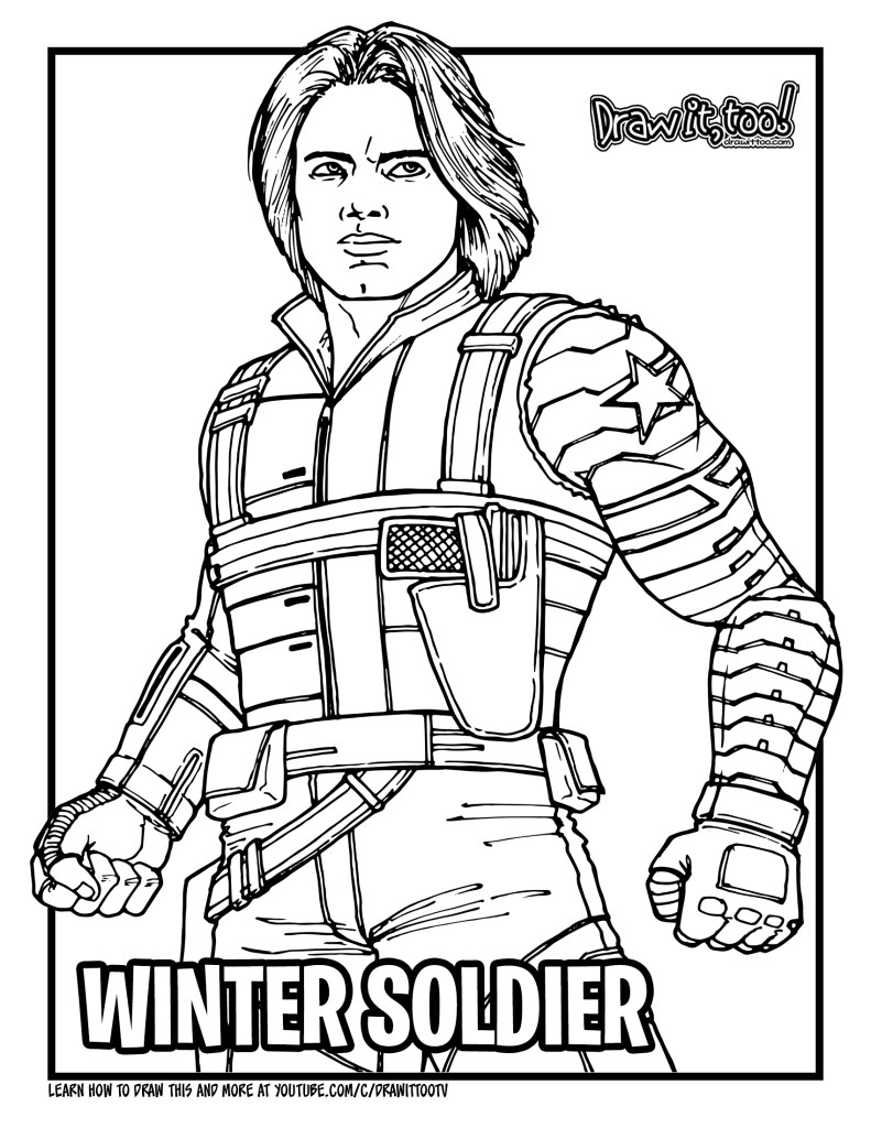 How to draw the winter soldier avengers drawing tutorial