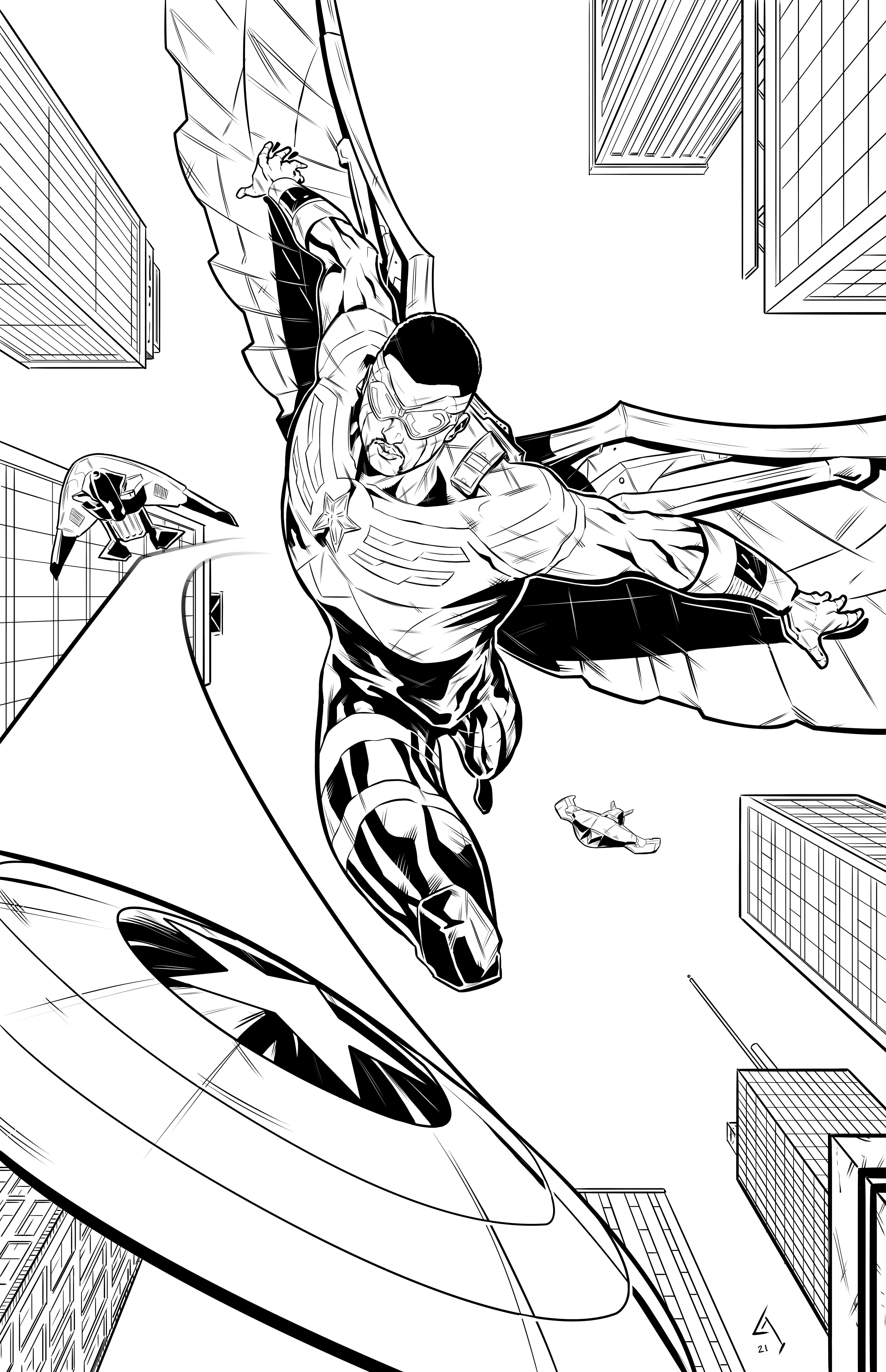 I loved seeing falcon and the winter soldier one of my favorite marvel productions no doubt seeing sam as captain moved me i hope you like this drawing i made soon ill