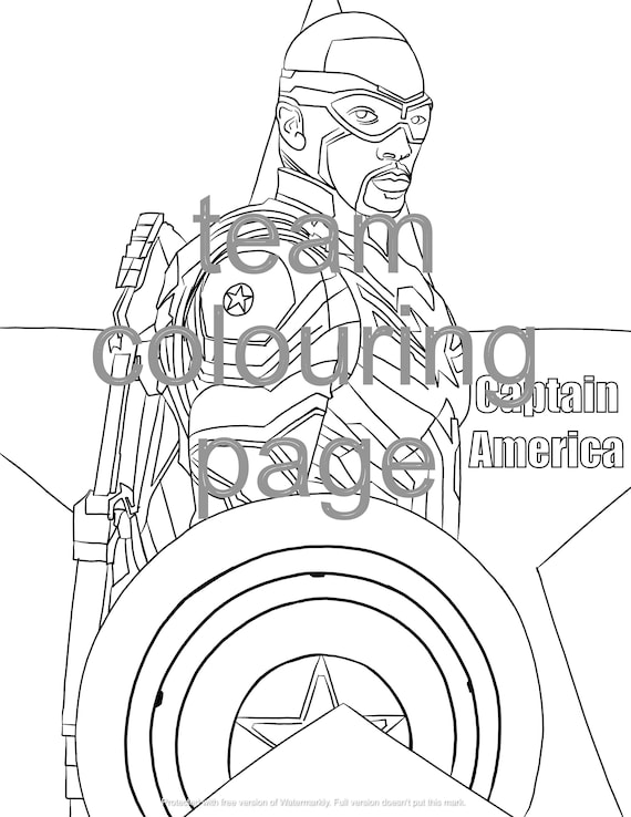Bucky barnes marvel the falcon and the winter soldier colouring coloring page mcu
