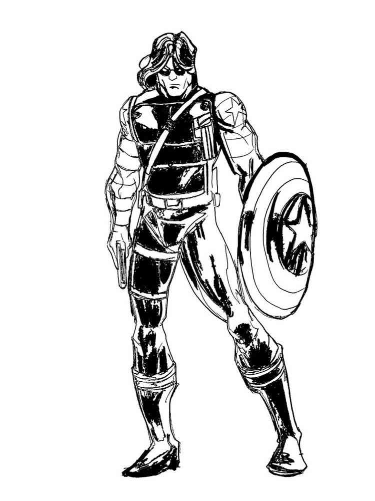 The winter soldier coloring pages