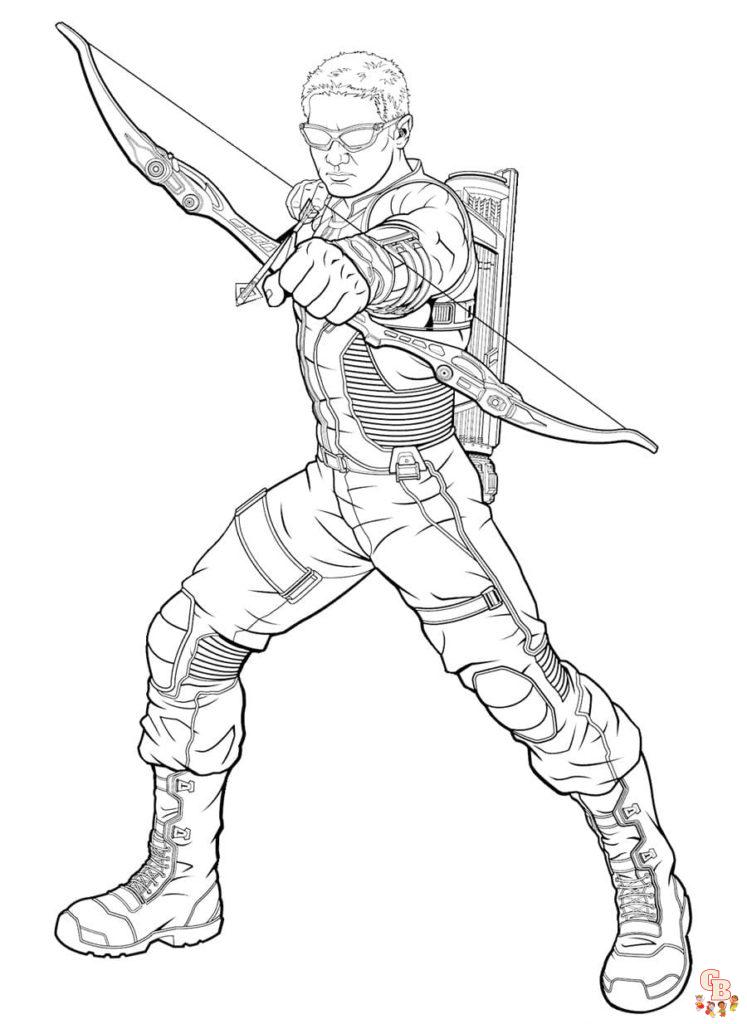 Color your world with hawkeye coloring pages