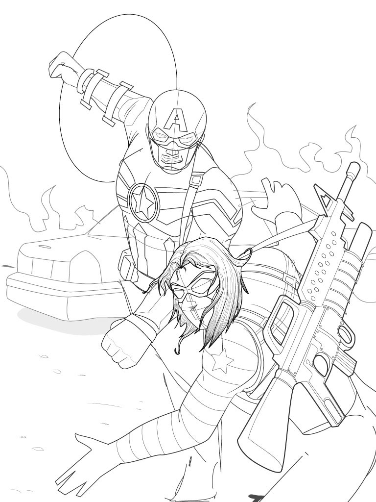 Fan art capitain america the winter soldier